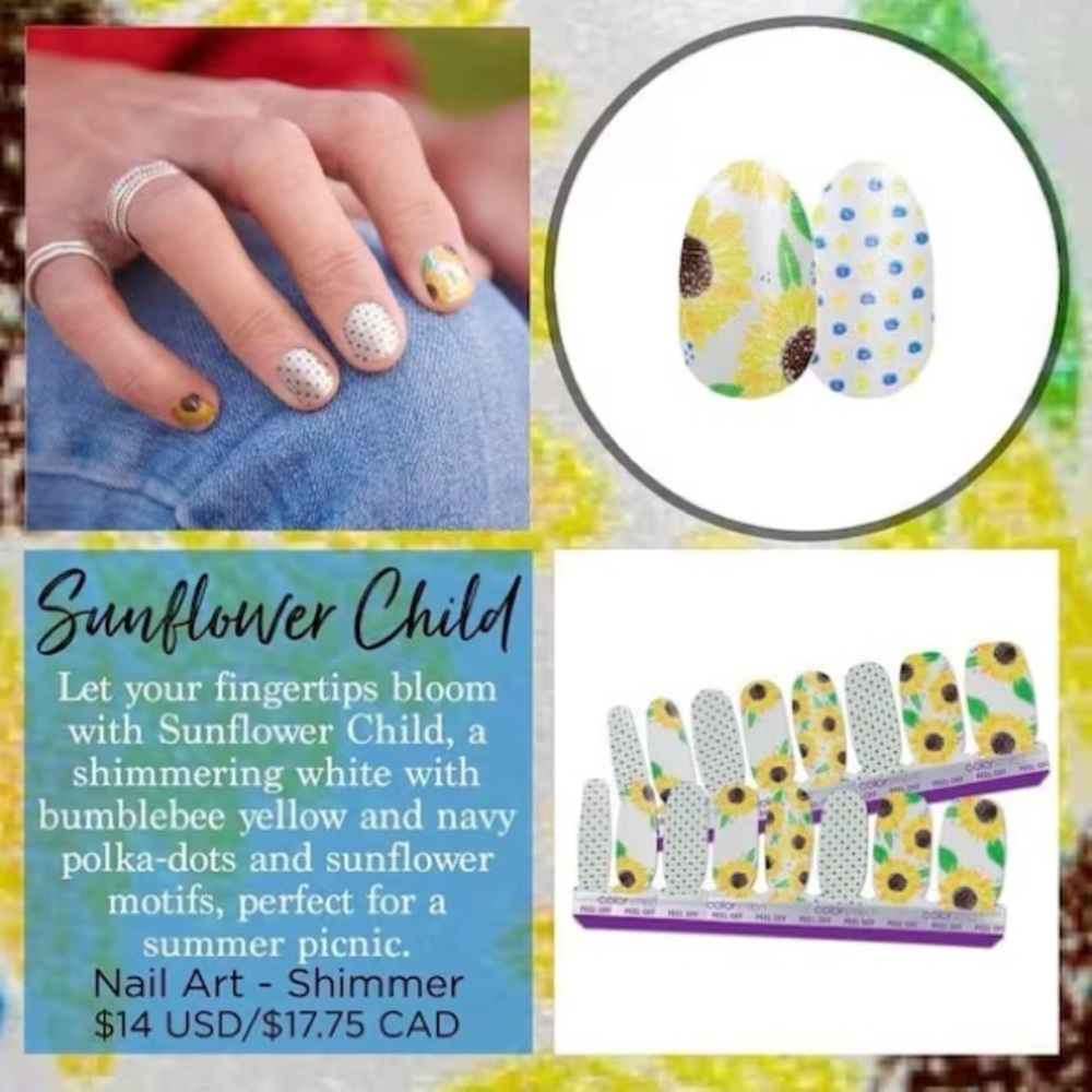 NIP Color Street Sunflower Child Mixed Mani Set